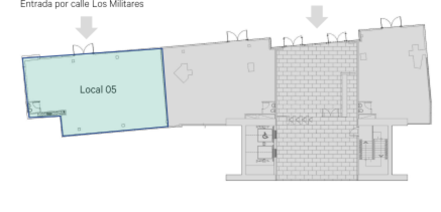 Locales en edificio Los Militares